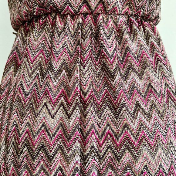 As U Wish Rose Pink Chevron Zig Zag Print Sheath Dress - Picture 11 of 14